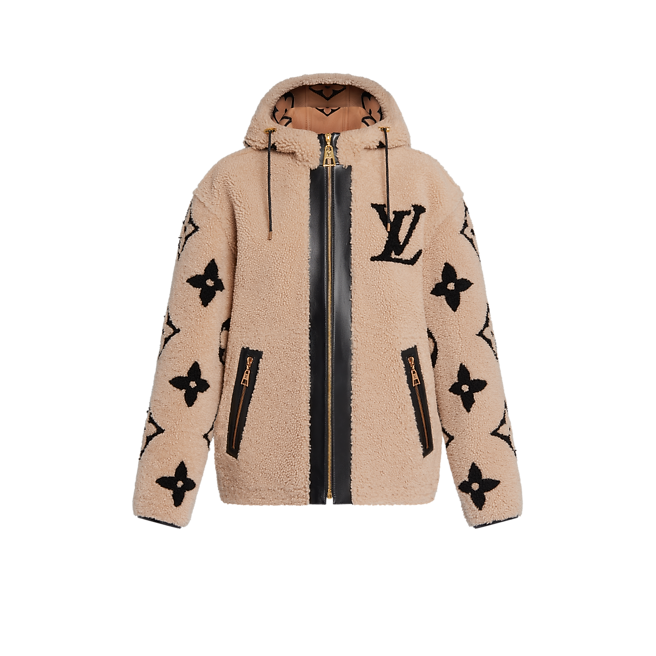 Macro Monogram Flower Shearling Jacket Ready to Wear LOUIS VUITTON